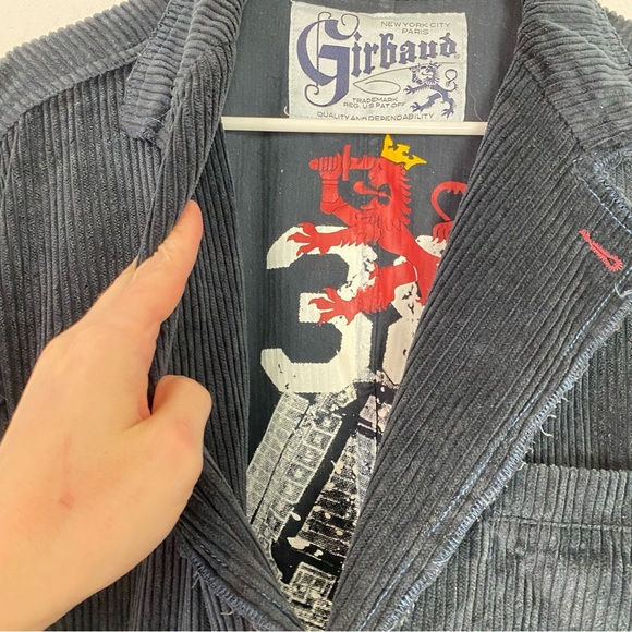 Vintage Marithe Francois Girbaud Corduroy Jacket Mens Size XL Blue Distressed 90 - Picture 10 of 15